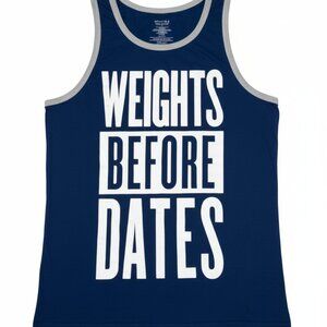 Weights Before Dates Bioworld Workout Tank Top SZ Mens Medium